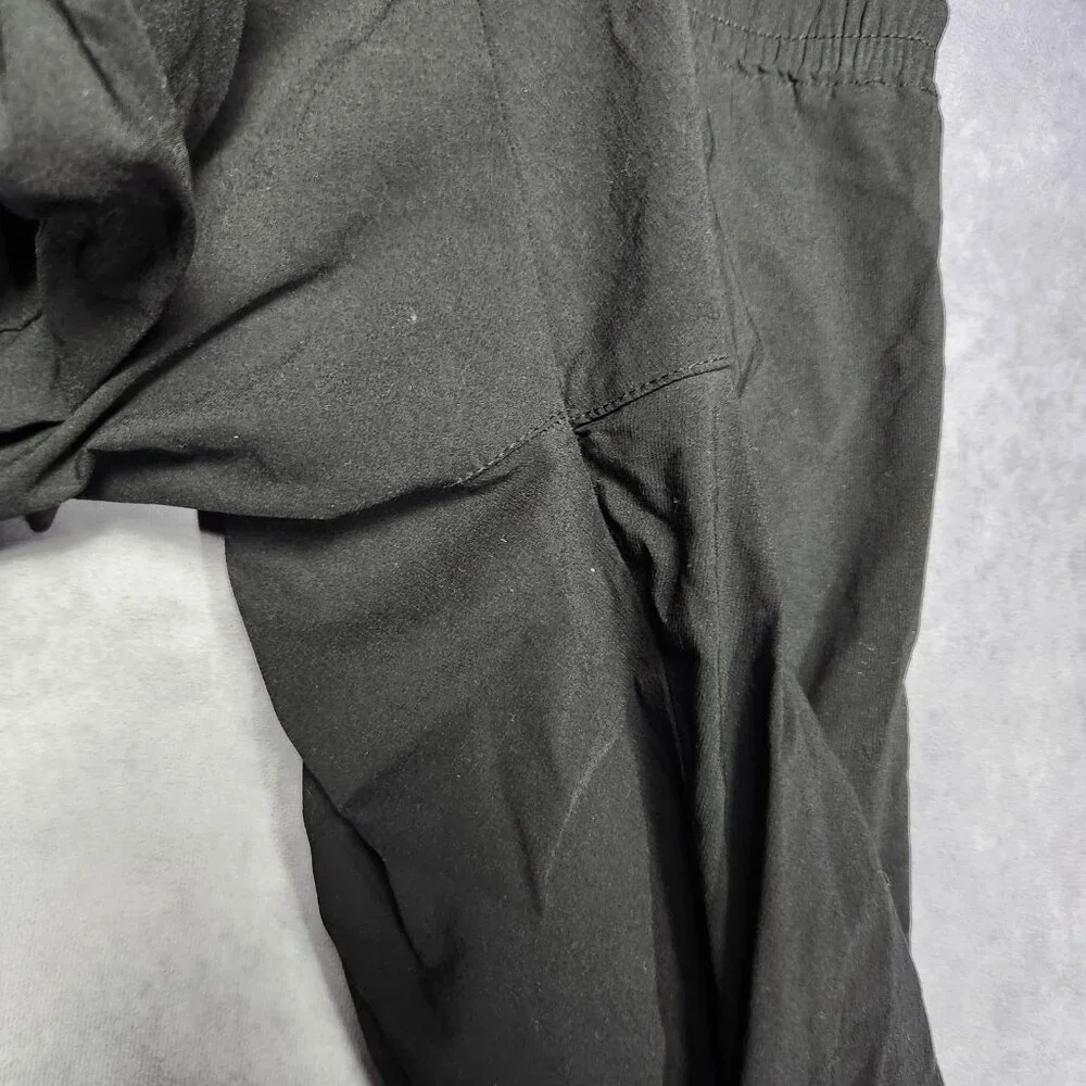 Athletex Jogger Pants Mens Large‎ Black Tapered Drawstring Water Resistant Nylon